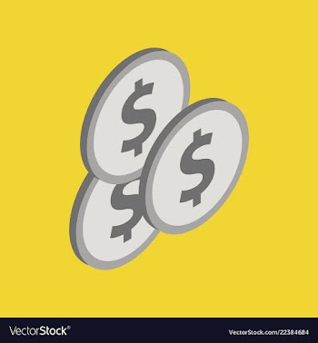 Coins background finance graphic vector image