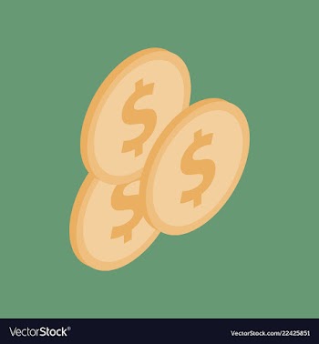 Coins background finance graphic vector image