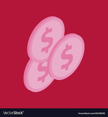 Coins background finance graphic vector image