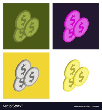 Coins background finance graphic vector image