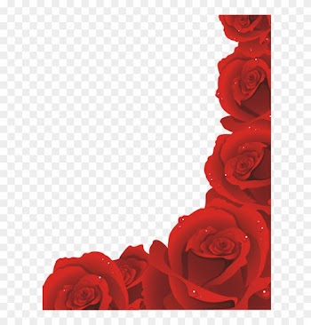 Coins Bordures - Page - Red Rose Border Png