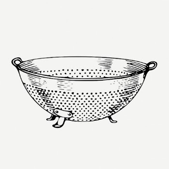 Colander drawing, kitchenware vintage illustration | Free PSD - rawpixel