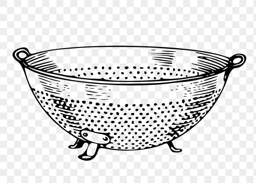 Colander png sticker, kitchen utensil, | Free PNG - rawpixel