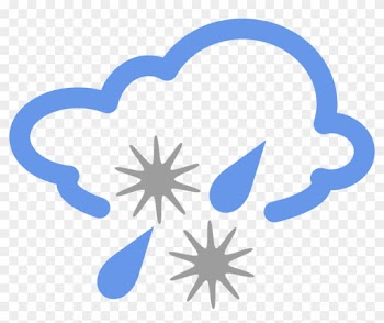 Cold Clipart Icy Weather - Rain And Snow Cloud