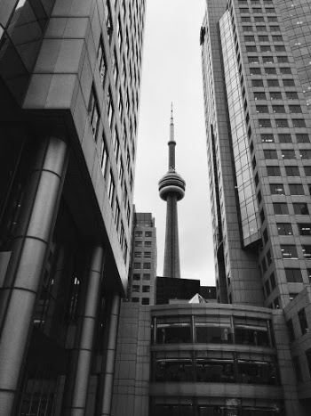 Cold, cloudy, winter day made for a good backdrop against the CN Tower. 

Follow @justgetcreative on Instagram for more photos like this one!