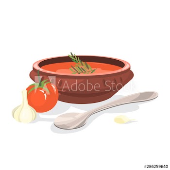 Cold gazpacho soup