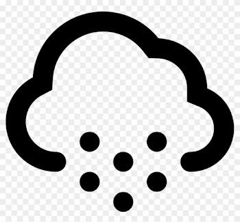 Cold Hail Falling Of A Cloud Weather Interface Symbol - Weather Symbol For Hail