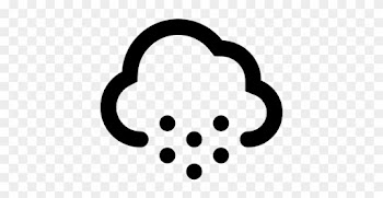 Cold Hail Falling Of A Cloud Weather Interface Symbol - Weather Symbol For Hail