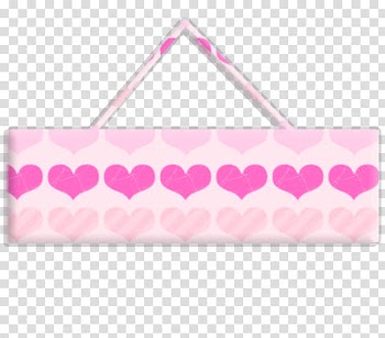 Colgantes, white and pink heart hanging signage illustration transparent background PNG clipart