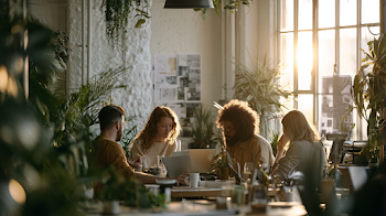 Collaboration in a Modern Creative Office