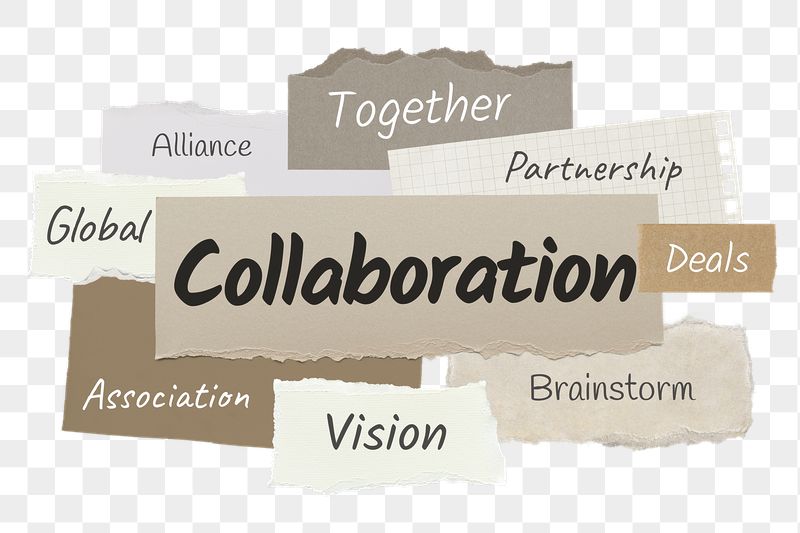 Collaboration png word sticker typography, | Free PNG - rawpixel