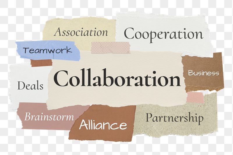 Collaboration png word sticker typography, | Free PNG - rawpixel