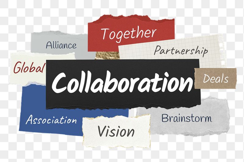 Collaboration png word sticker typography, | Free PNG - rawpixel