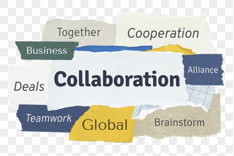 Collaboration png word sticker typography, | Free PNG - rawpixel