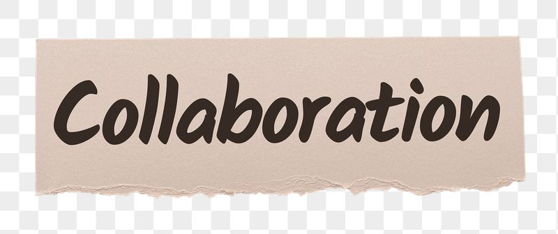Collaboration png word sticker typography, | Free PNG - rawpixel