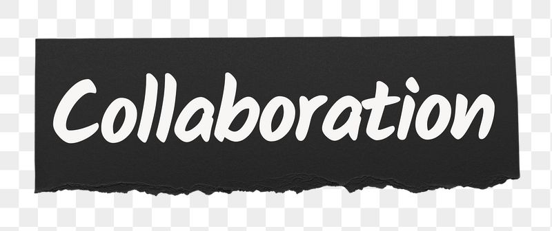 Collaboration png word sticker typography, | Free PNG - rawpixel