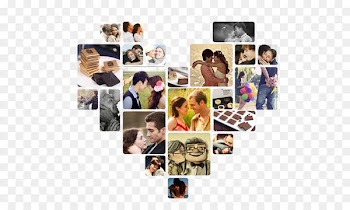 Collage Chocolate Snack - Heart-shaped photo album material 