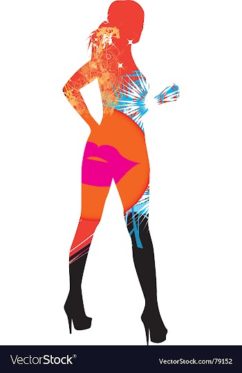 Collage girl vector image