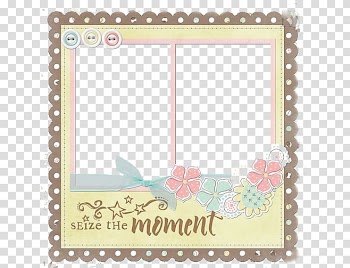 Collage Paper frame, Pink Frame transparent background PNG clipart