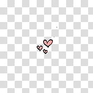 Collage, three pink hearts transparent background PNG clipart