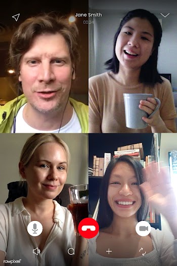 Colleagues having a video conference during the coronavirus pandemic v.. | Free  vector - 2322400