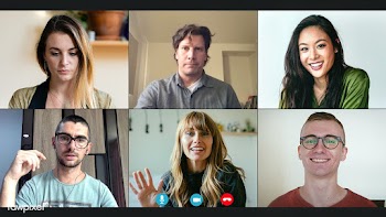 Colleagues having a video conference while working from home during th.. | Free  photo - 2334395