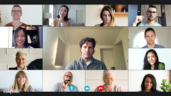 Colleagues having a video conference while working from home during th.. | Free  photo - 2335449
