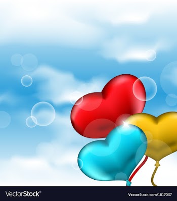  					Collection glossy hearts balloons for Valentine vector image														
