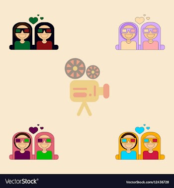 Collection in flat style girls vector image