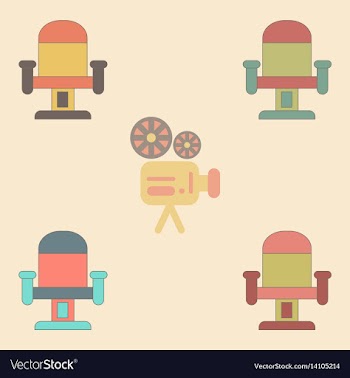 Collection in flat style movie vector image