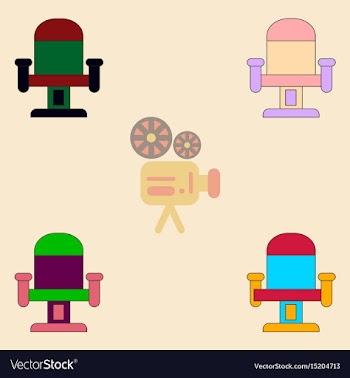 Collection in flat style movie vector image