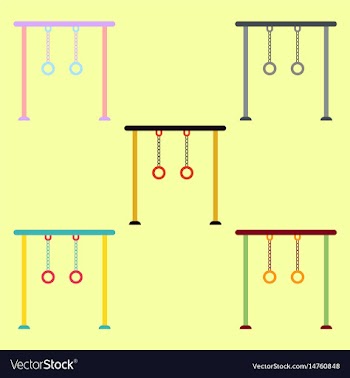 Collection in flat style park vector image