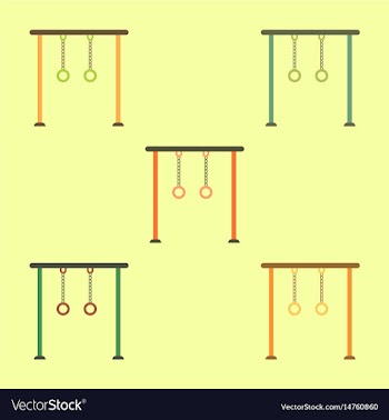 Collection in flat style park vector image