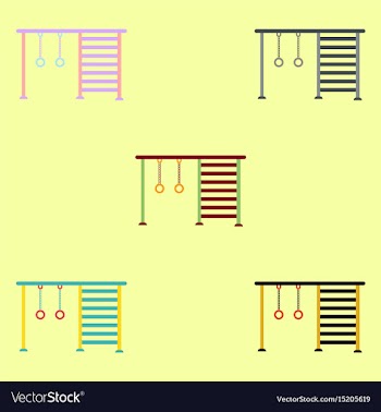 Collection in flat style park vector image