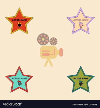 Collection in flat style star vector image