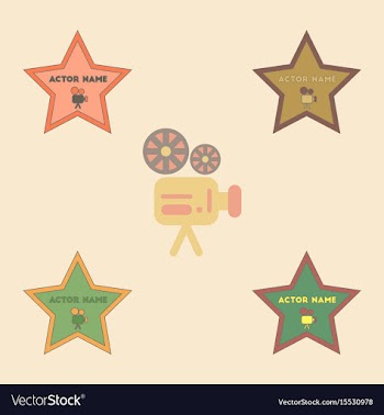 Collection in flat style star vector image