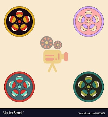 Collection in flat style tape vector image