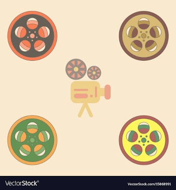 Collection in flat style tape vector image