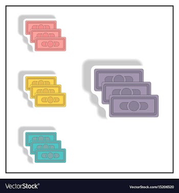Collection in paper sticker vector image
