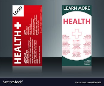 Collection of 2 abstract medical business cards vector image
