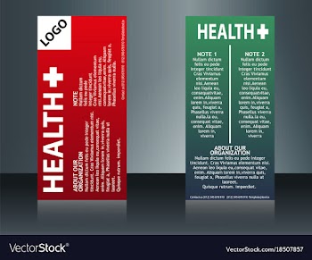 Collection of 2 abstract medical business cards vector image