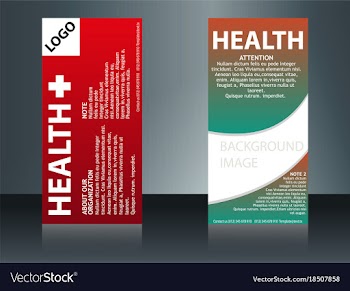 Collection of 2 abstract medical business cards vector image