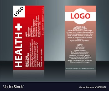 Collection of 2 abstract medical business cards vector image