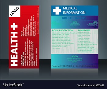 Collection of 2 abstract medical business cards vector image