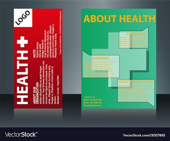 Collection of 2 abstract medical business cards vector image