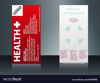 Collection of 2 abstract medical business cards vector image