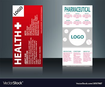 Collection of 2 abstract medical business cards vector image