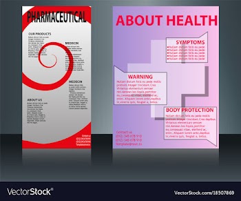 Collection of 2 abstract medical business cards vector image