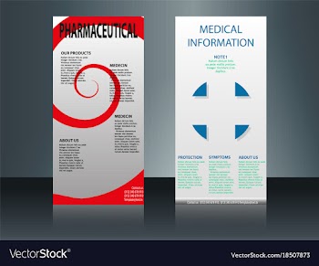 Collection of 2 abstract medical business cards vector image