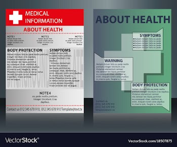 Collection of 2 abstract medical business cards vector image
